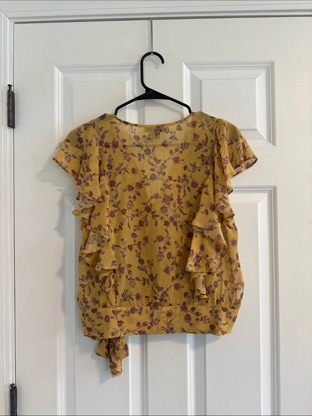 NWOT Paige Trista Silk Blouse in Tumeric Floral size S - Picture 12 of 12
